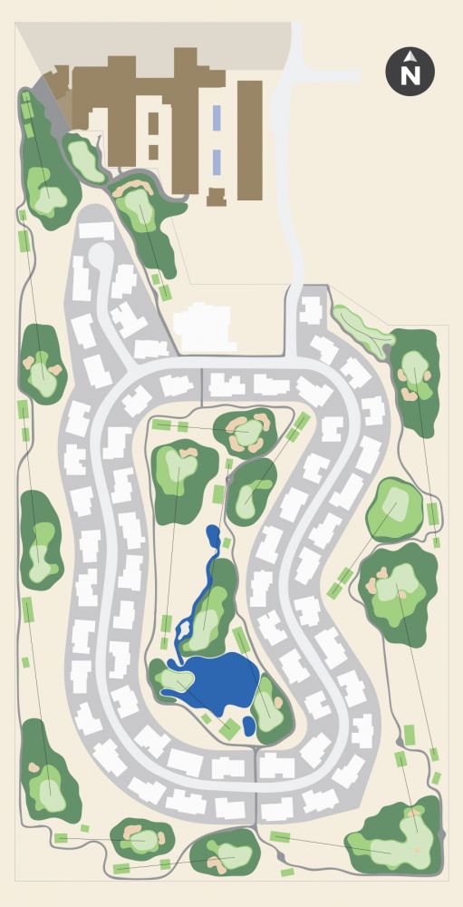 map of The Short Course golf course with hole numbers
